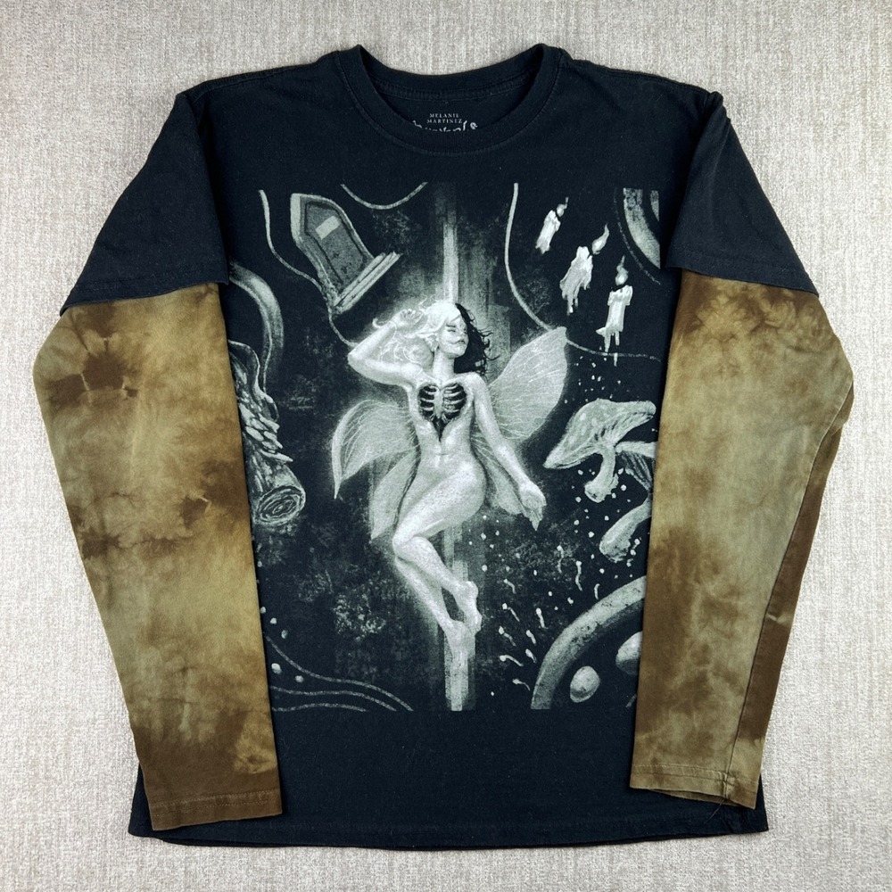 Melanie Martinez Portals Death 2 in 1 Shirt Women's S Layered Fairy Goth Fantasy